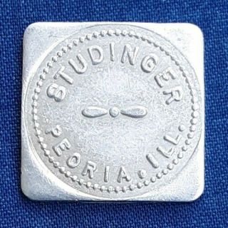 Unlisted.  Peoria,  Illinois.  Studinger,  Good For 5 Cent 