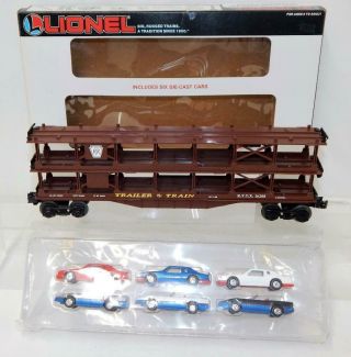Cleanest Lionel 6 - 16208 3level Auto Carrier W/six Cars Pennsylvania Railroad Prr