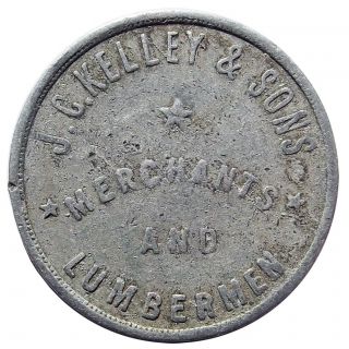 Georgia Token - J.  C.  Kelley & Sons,  Merchants & Lumber Men,  50¢,  Mitchell Ga