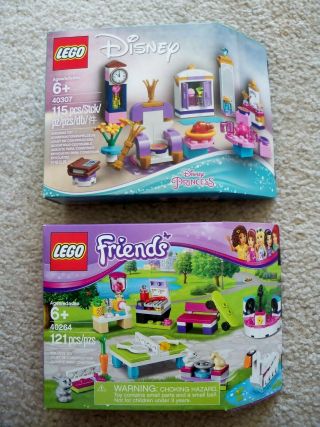 Lego - Disney Princess Castle Interior Kit 40307 & Friends 40264 Set -