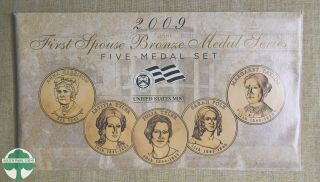 2009 First Spouse Bronze Medal Series Five - Medal Set W/ Envelope - U.  S.