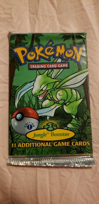 Pokemon 1st Edition Jungle Booster Pack Scyther Art
