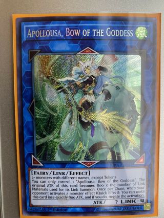 Yu - Gi - Oh Rira - En048 Apollousa,  Bow Of The Goddess – Secret Rare 1st Ed