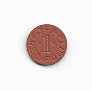 Opa Red Ration Point Token Mm Wwii Office Of Price Administration Rare