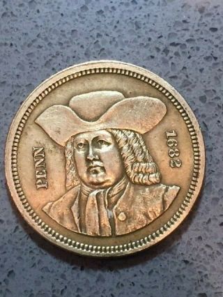1682/1882 William Penn Bi Centennial Of Pennsylvania Medal