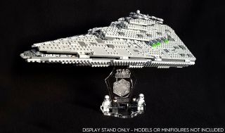 Display Stand 3d,  Slots For Lego 75190 Star Destroyer - First Order (star Wars)