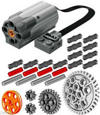 Lego Power Functions M - Motor Kit (technic,  Car,  Truck,  Axle,  Gear,  Pin,  Pulley,  Tank)