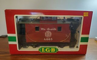 Lgb Made In W.  Germany By Lehmann The Big Train 4065 Caboose Car W/box