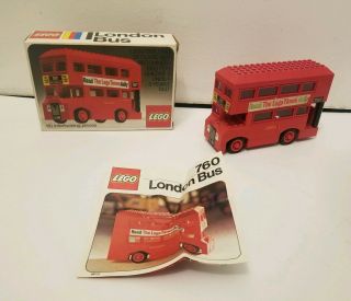 Vintage 1974 Lego Set 760 London Bus With Box