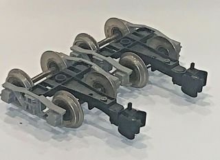 Pair " G " Scale Bachmann Arch Bar Trucks W/ Ez - Roll Ballbearing Metal Wheels