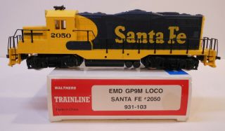 Walthers Trainline Ho Emd Gp9m Santa Fe 2050 931 - 103 Locomotive Ln