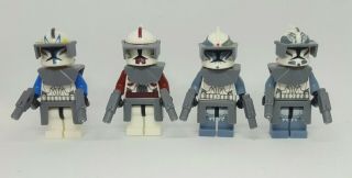 Custom Lego Star Wars Clone Commander Set Of 4 - Rex,  Fox,  Wolffe