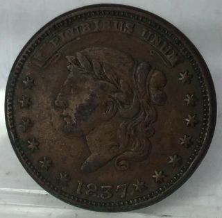 1837 Millions For Defence Not One Cent For Tribute Hard Times Token Aa483