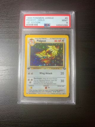 1st Edition Pidgeot 8/64 Jungle Holo Pokemon Card Psa 9
