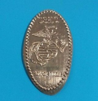 U.  S.  M.  C.  Semper Fidelis Fi Marine Corps Emblem Seal Elongated Copper Penny