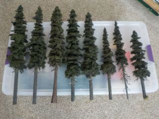8 Custom Evergreen/pine Trees For O Scale,  On3,  On30 Logging Railroads/ Diorama