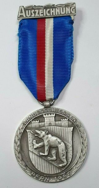 1950 Swiss Shooting Medal Auszeichnung - Huguenin Le Locle