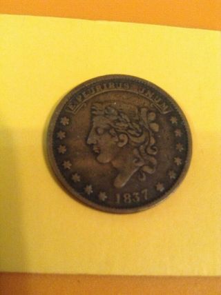 1837 Millions For Defence Not One Cent For Tribute Hard Times Token Aa483