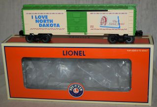 Lionel No.  6 - 29920 I Love North Dakota Boxcar - O Gauge - Sioux State