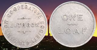 Australia: - Lithgow Nsw Co - Operative 1 Loaf Bread Token Undated C1940 