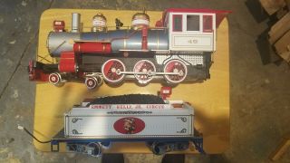 G Scale Bachmann Emmett Kelly Jr Circus Train Locomotive Engine & Coal Tender