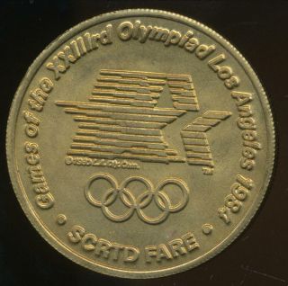 Los Angeles California Olympics SCRTD transit token 1984 (Rowing) - Uncirculated 2