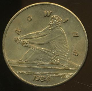 Los Angeles California Olympics SCRTD transit token 1984 (Rowing) - Uncirculated 3