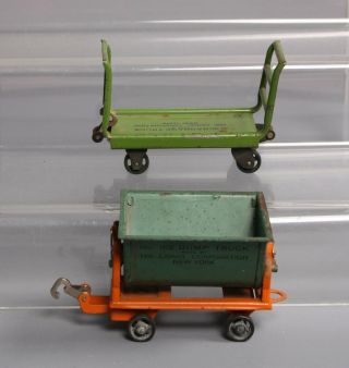 Lionel 161 & 162 Prewar Luggage Cart & Dump Truck [2]