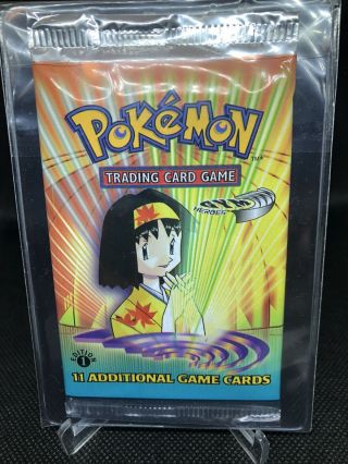 Pokemon Gym Heroes First Edition Booster Pack Factory Erika Art