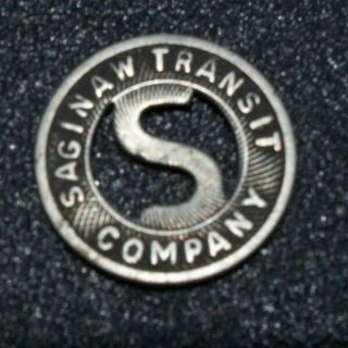 Vintage Token Saginaw Transit Company Good For One City Fare Saginaw Mi
