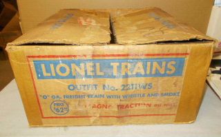Lionel Postwar Trains 2211ws Empty Train Set Box From 1953 Four - Car Freight L@@k