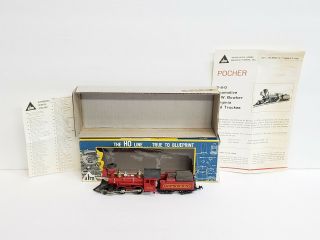 Ho Scale Ahm Virginia & Truckee Ry Nv 2 - 4 - 0 Bowker Steam Locomotive Train