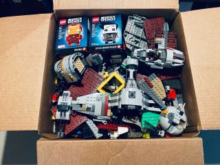 Lego,  Big Box Of Mixed Parts And Characters.