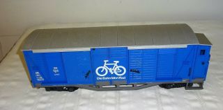 Lgb 4163 Obb Cycle Carrier Van Blue No 4163 G Scale No Box