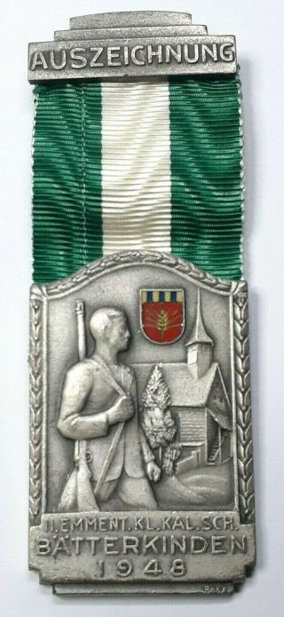 1948 Swiss Shooting Medal - Auszeichnung - Paul Kramer Neuchatel