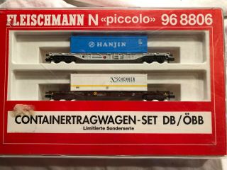 N Scale Fleischmann Piccolo Set 96 8806 Container Cars