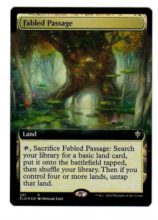 Fabled Passage Extended Art Foil Throne Of Eldraine - Mtg Magic The Gathering Nm