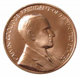 Calvin Coolidge Bronze 1 5/16 " Us Made Presidential Inauguration Medal