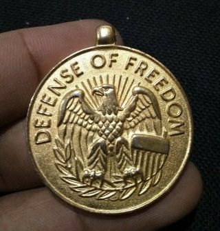 Usa Defense Of Freedom Medal With Eagle On Behalf Of A Grateful Nation L@@k