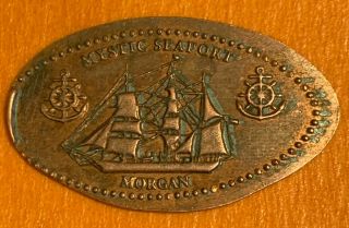 Mystic Seaport Sailboat Morgan Pressed Elongated Penny