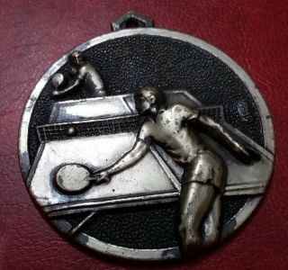 1985 Uk Medal On Tabble Tennis Broxtowe Plessey V Djk Tournament 3rd Place