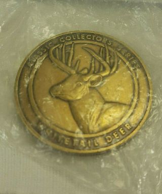 Vintage Nra Whitetail Deer Classic Collectors Series Brass Coin Medal