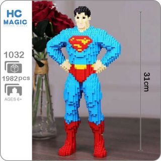 Hc 1032 Hero Superman Clark 3d Model Diy Mini Diamond Blocks Building Toy