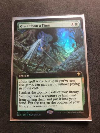 Mtg Foil Once Upon A Time Extended Art Nm/m,  English Throne Of Eldraine