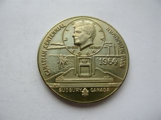 1964 Sudbury On Canada John F Kennedy (1917 - 1963) Memorial Jfk Medal - Unc
