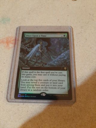 Mtg Foil Once Upon A Time Extended Art Nm/m,  English Throne Of Eldraine Mtg