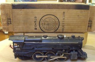 Vintage Postwar O Gauge Lionel 675 Steam Locomotive Engine 2 - 6 - 2 W/ Box & Insert