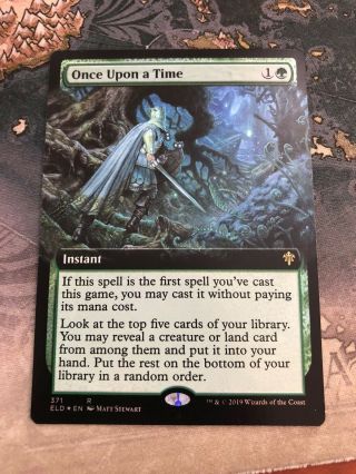 Mtg Foil Once Upon A Time Extended Art Nm/m,  English Throne Of Eldraine