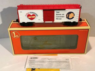 Lionel 6 - 19988 I Love Tennessee 9700 Boxcar Home Of Country Music.  Nib.