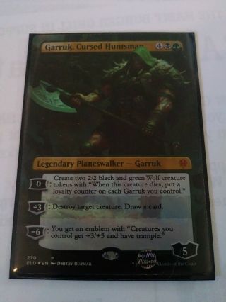 Garruk,  Cursed Huntsman Foil Borderless Extended Art - Mythic Rare - Mtg - 1x